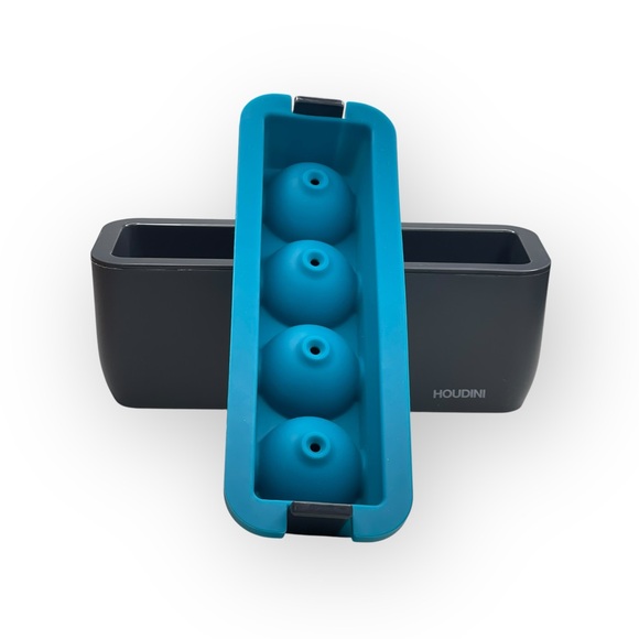 Houdini 𖦹 Craft Cocktail Ice Sphere Tray 𖦹 Teal Grey 𖦹 Wedding Registry Gift 𖦹 - Picture 11 of 16